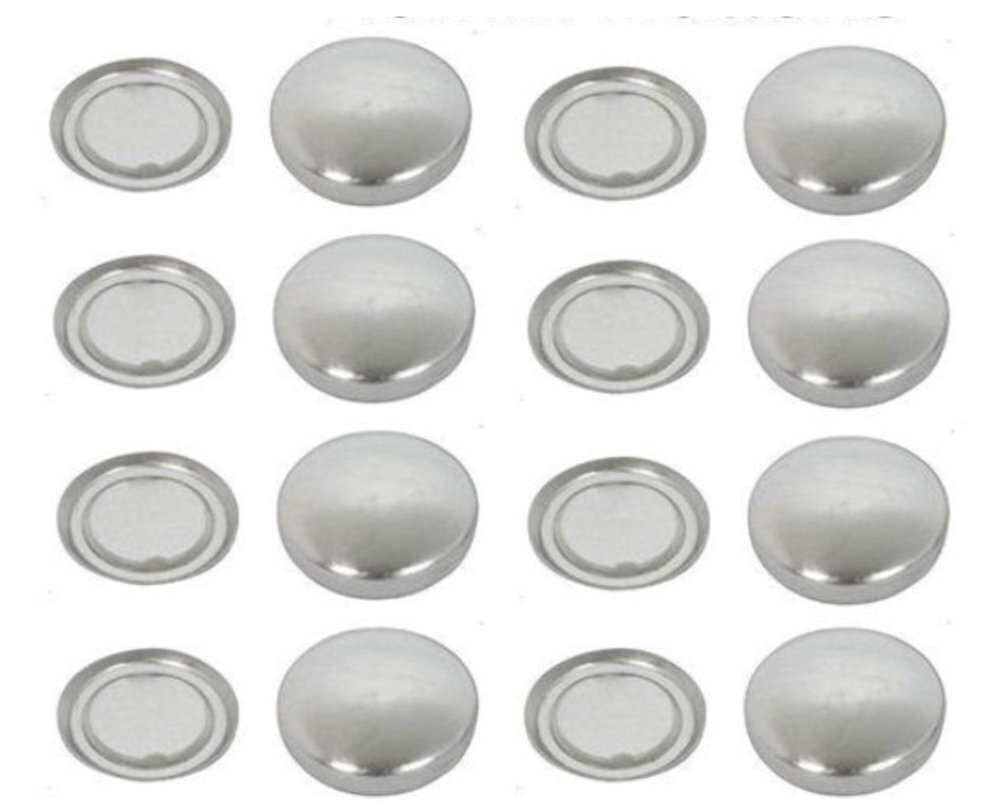19mm Concave Flatback Buttons - Fabric Flat Backs