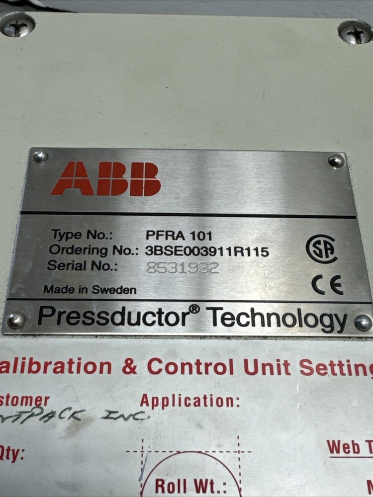 Abb PFRA 101 Pressductor System Controller. D-3