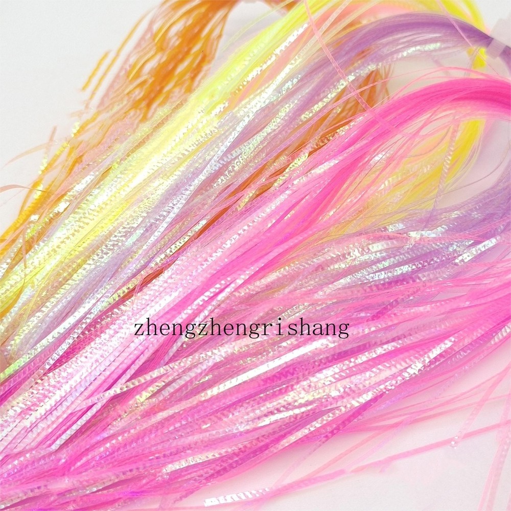 6pack  Lateral Scale 1mm width Crimped Flashabou Tinsel Fly Tying Materials 30cm