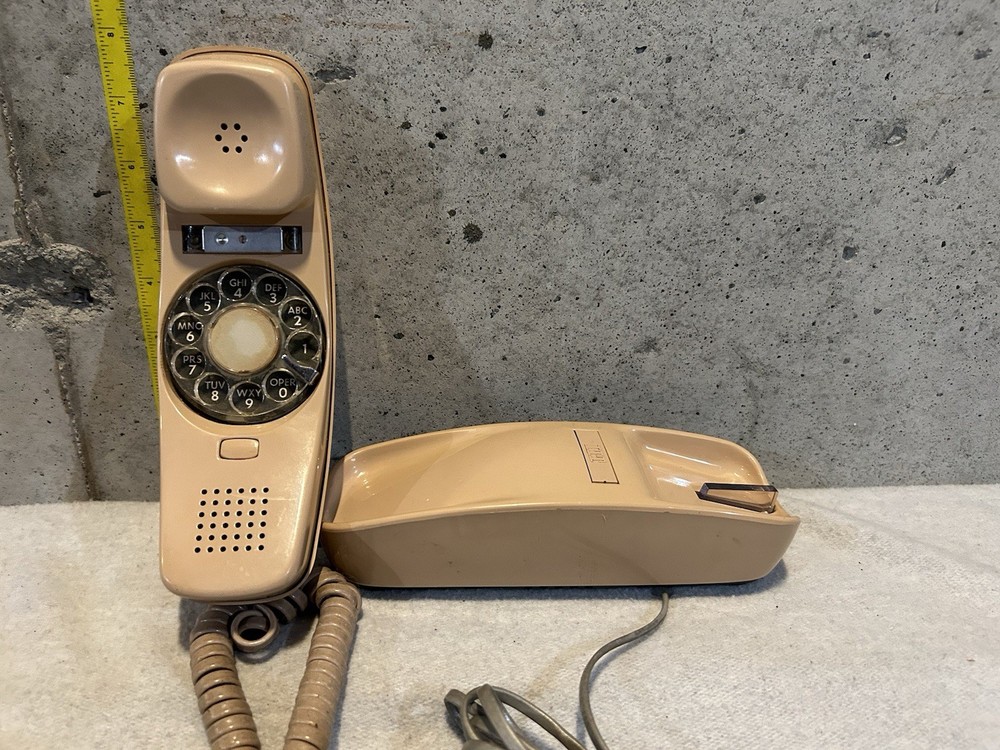 Vintage ITT Rotary Dial Phone Beige - Untested-