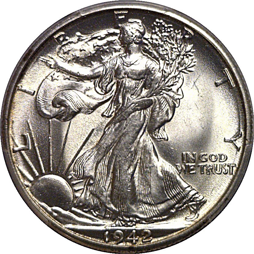 1942-D Walking Liberty Half Dollar PCGS MS-65