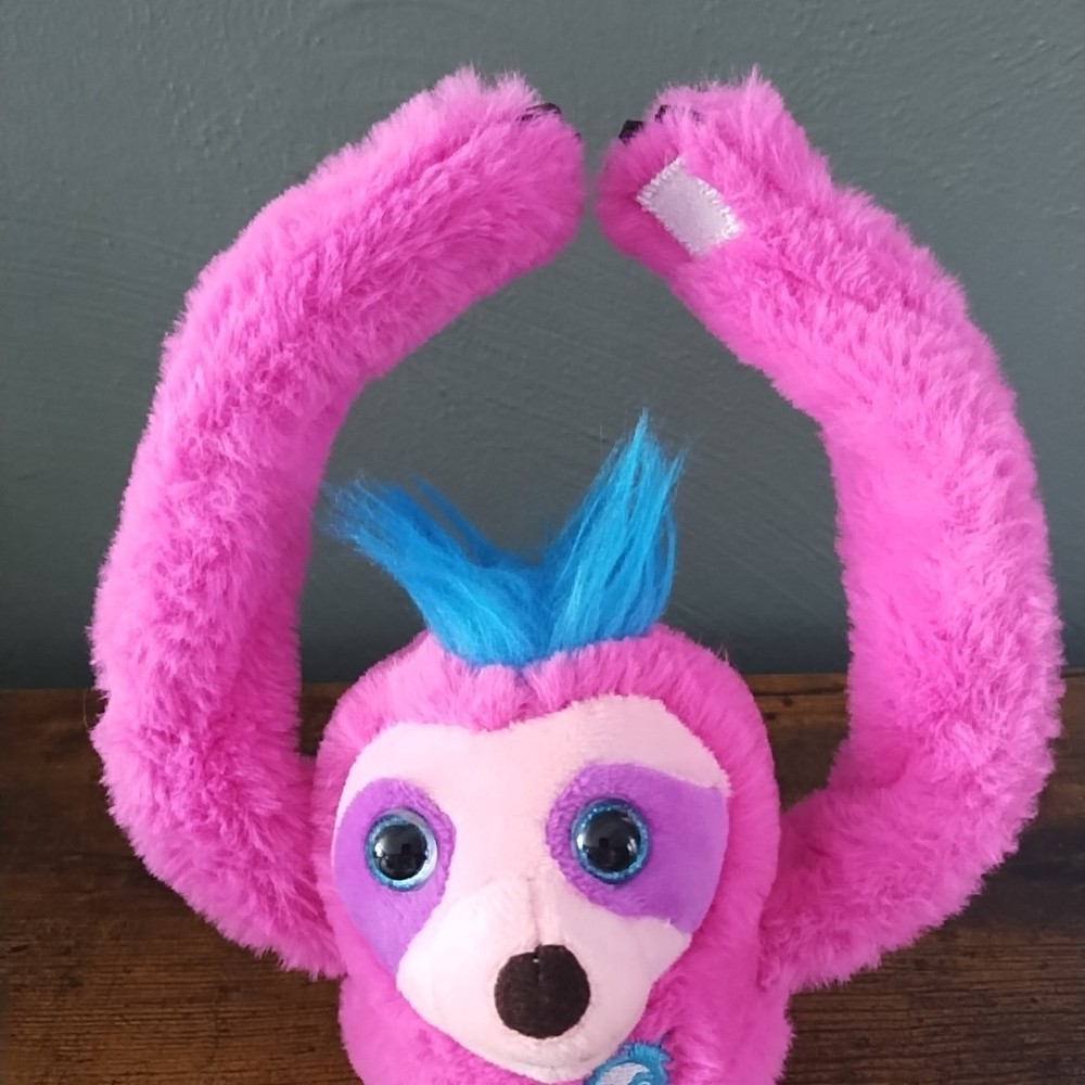 2019 EOLO Interactive Pink Hanging Monkey Sings Talks Plush Stuffed Toy