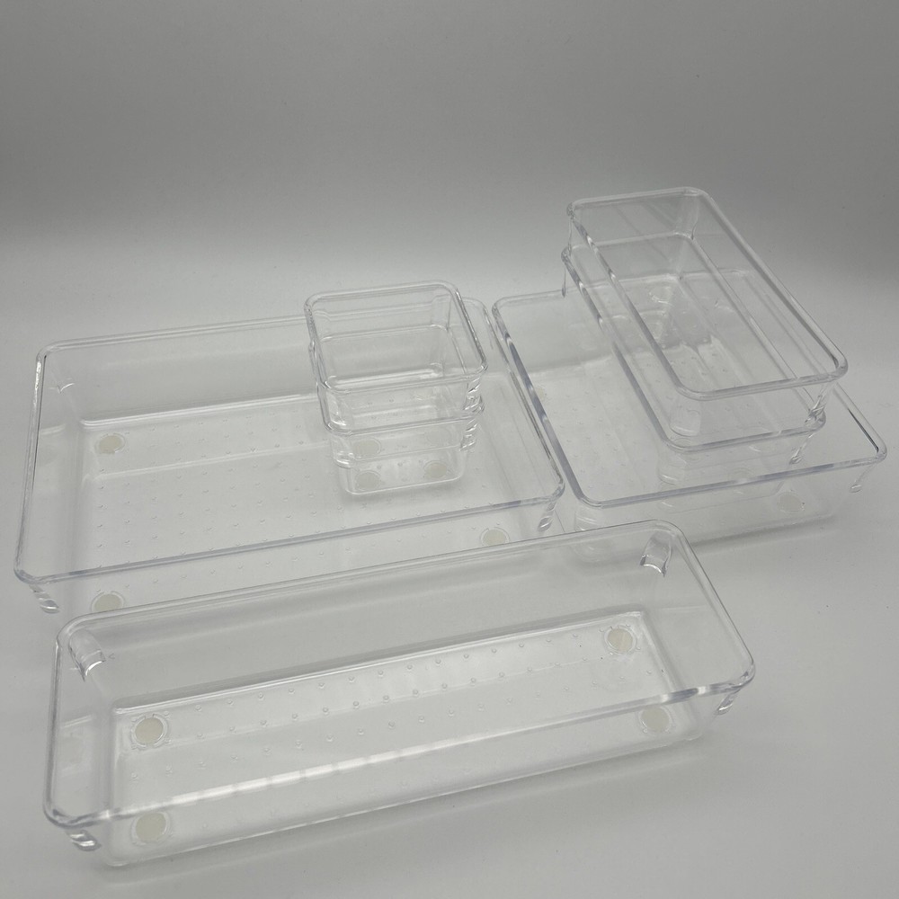 7 Pc Plastic Drawer Organizer- Versatile Dividers for Effortless Organization