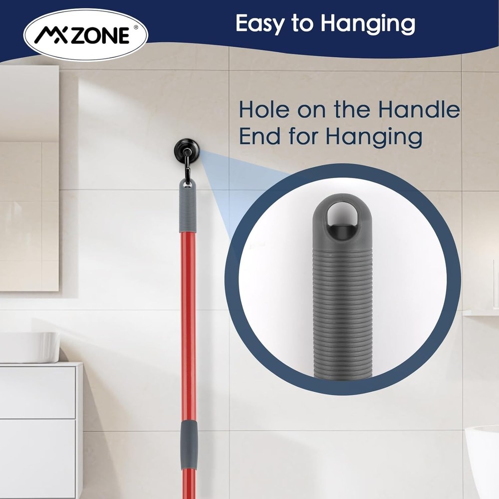 Spin Mop Handle Replacement Iron 30-58 Inches Adjustable Easy Install for Flo...