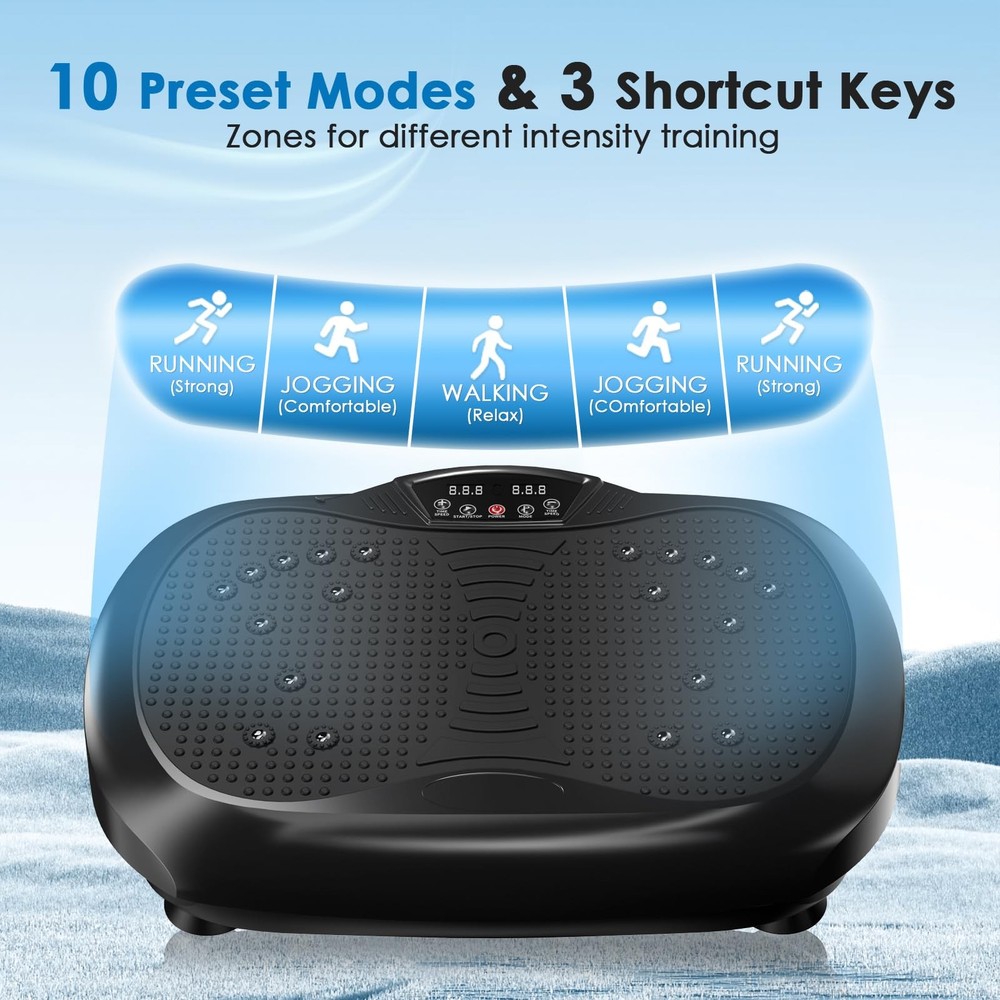 Vibration Plate Exercise Machine - Whole Body Workout Vibration Platform Lymp...
