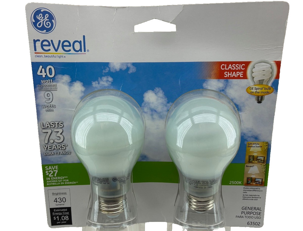 GE LIGHTING 63499 FLE9IB19/2/RVL (2 PACK)