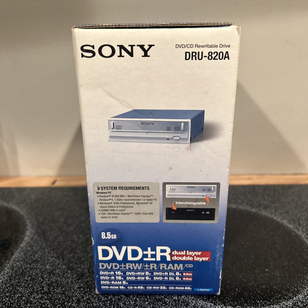 Sony DRX-820U External Double/Dual Layer DVD/CD ReWriteable Drive - Open Box