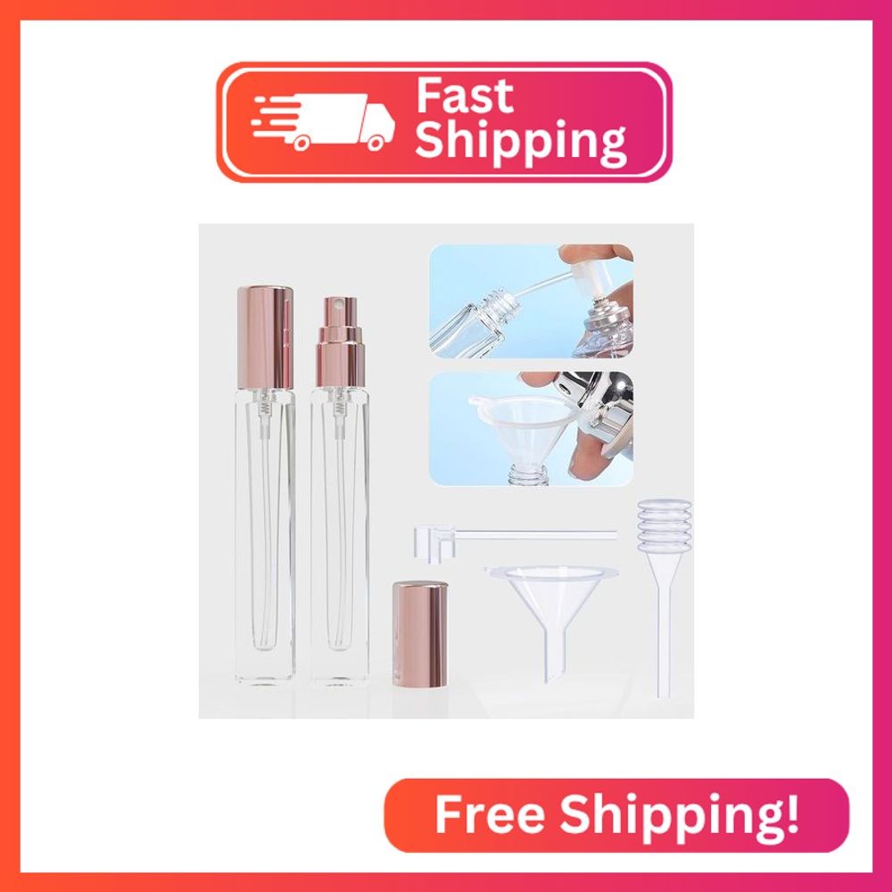 Seafulee 5PCS Cologne Atomizer Empty, 10ML Mini Perfume Bottles Refillable With