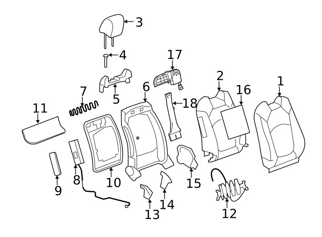 Genuine GM Mojave Front Seat Head Restraint 23433513