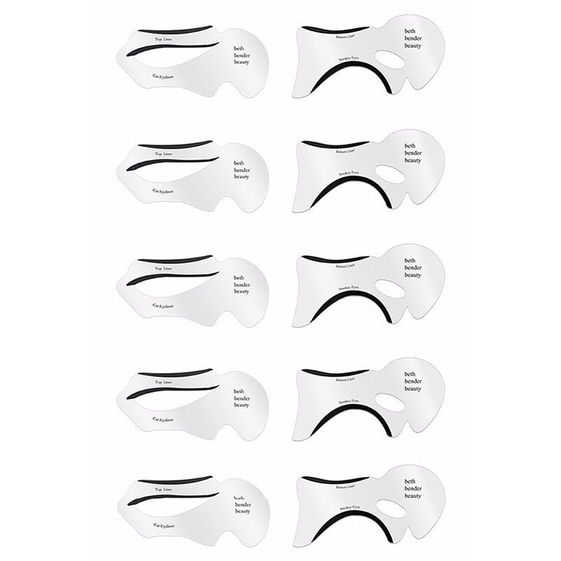 Winged Eyeliner Stencil-Template Shaping Tools Eyebrows Card Eye Makeup Tool 2PC
