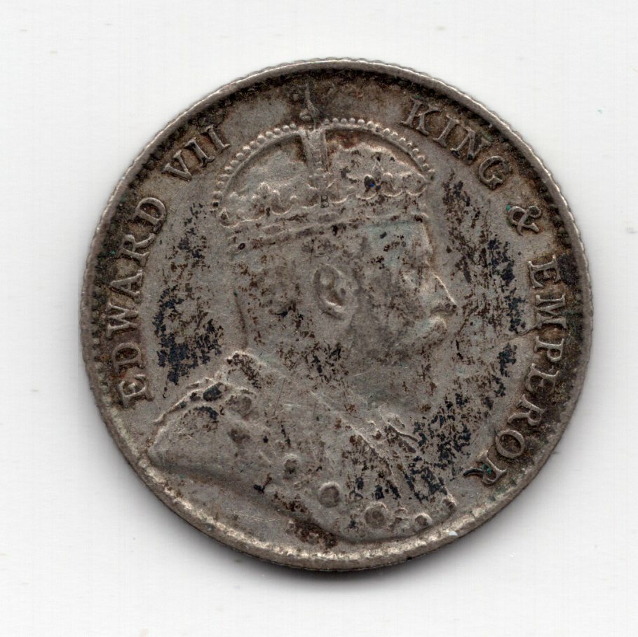 1910 Straits Settlements - 5 Cents Coin