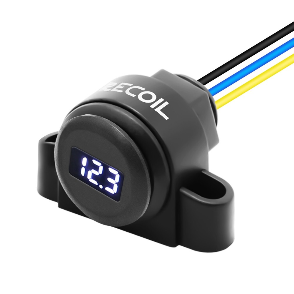 Recoil MDV Super Mini Waterproof LED Display Voltmeter Flush or Surface Mount