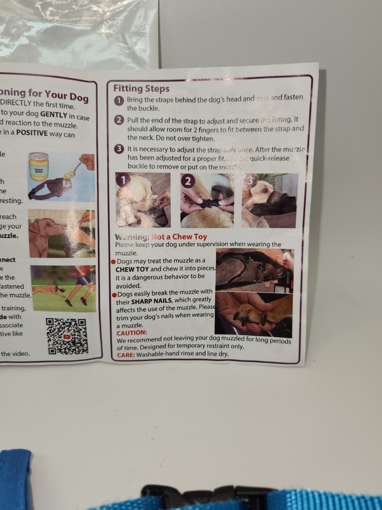 NWT Crazy Felix Mesh Muzzle Size XXXS Blue