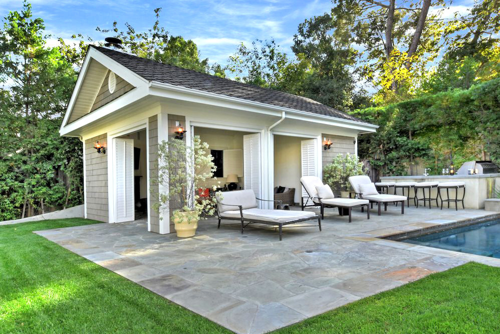 * Cape Cod Style Pool House / Cabana / Accessory Building - Full 24"x36" Plans *
