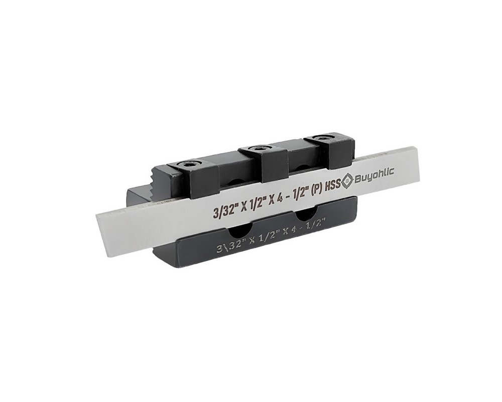 Adjustable T-Parting & Cut Off Tool Holder with Blade for Lathe Machine