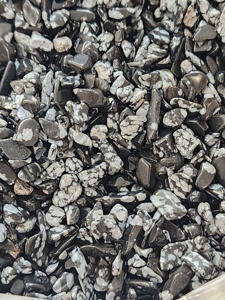 Snowflake Obsidian Polished Chips 8oz. Oregon