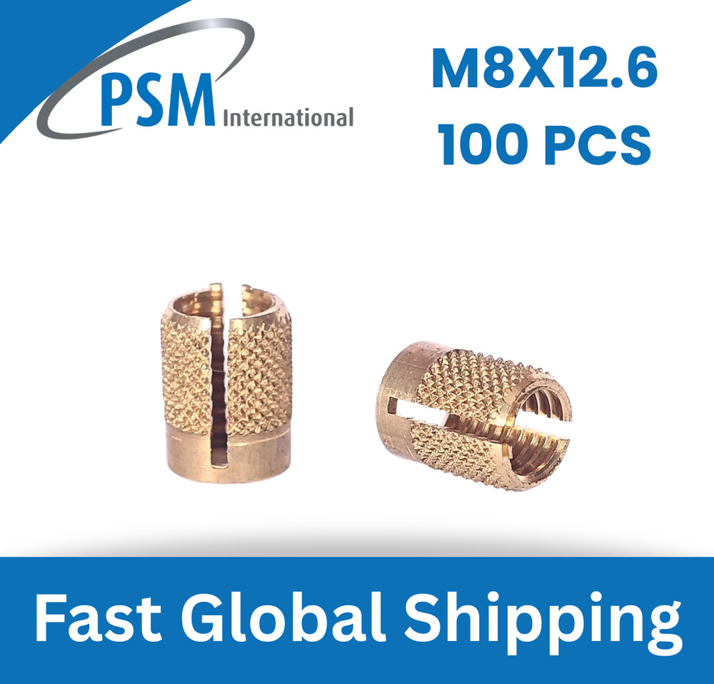 M8 X 12.6 BANC-LOK INSERT FOR PLASTIC BRASS