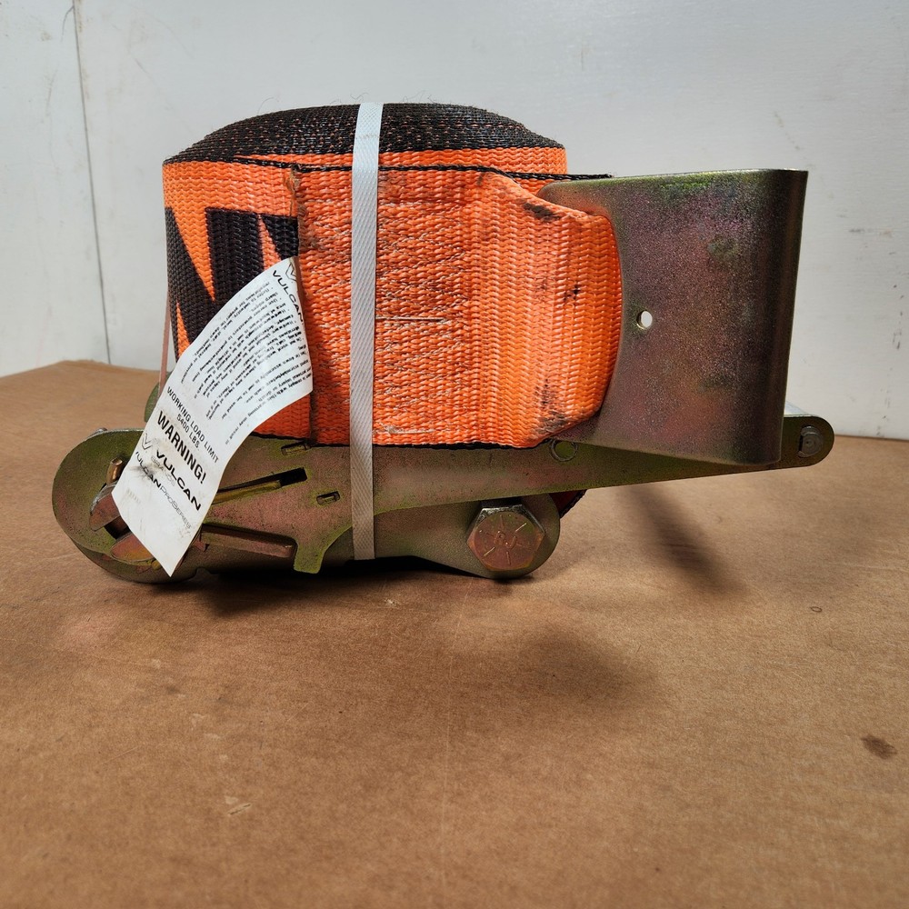 Vulcan Pro Series 4 Inch Flat Hook Ratchet Strap 5400 Lb