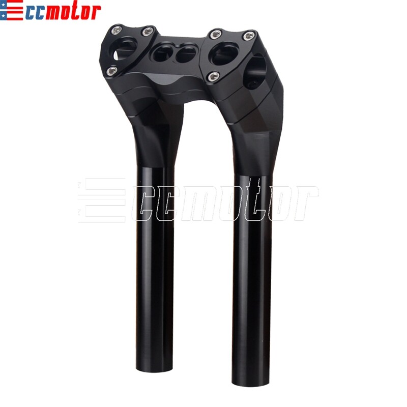 Club Style 1 1/8" Handlebar Riser 10" 11" Pullback Rise For Harley Dyna Softail