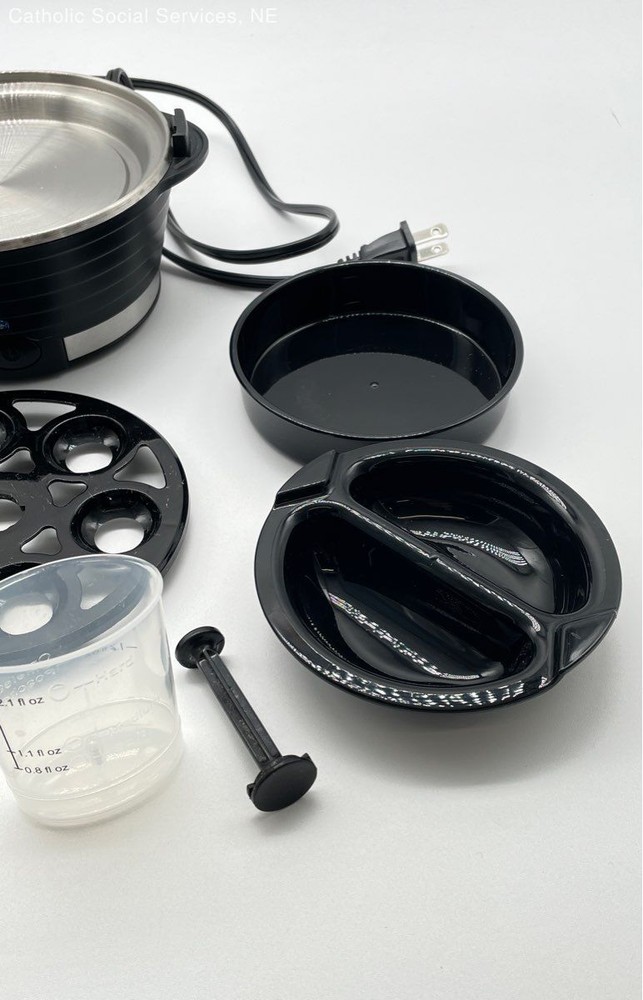 Chefman Black Electric Rapid Egg Cooker, Holds 6 Eggs