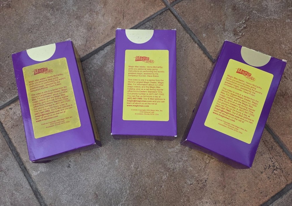2 Huge Boxes of Instructional VHS Magic Mentalism Tricks