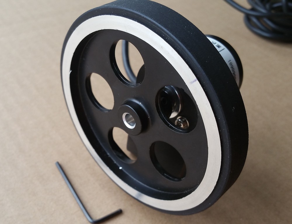 12'' length wheel + encoder + bracket + meter grid length measuring device