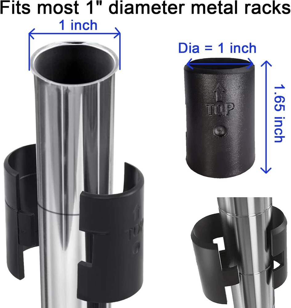 72-Pack Wire Shelving Lock Clips for 1" Posts - Durable Shelf Replacements