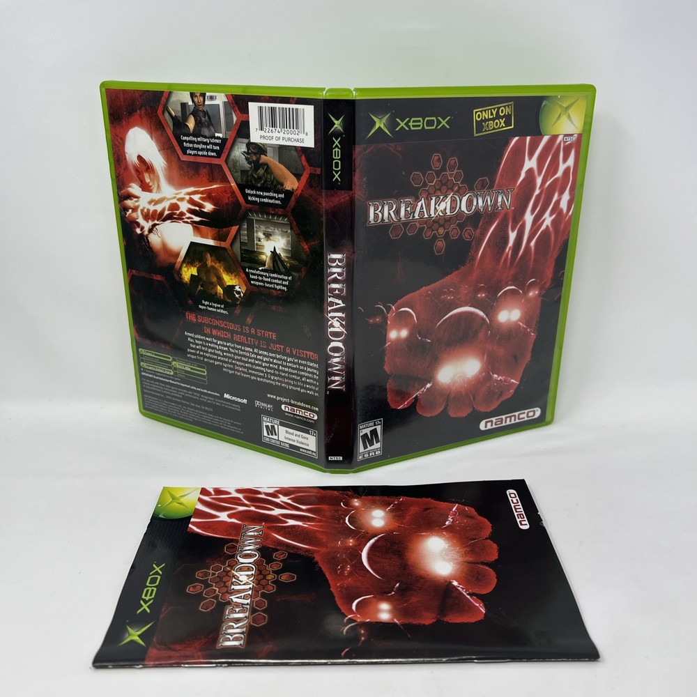 Breakdown (Microsoft Xbox, 2004) Case & Manual Only No Game