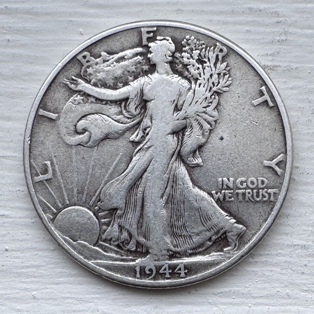 1944 Walking Liberty Half Dollar, Fine Condition