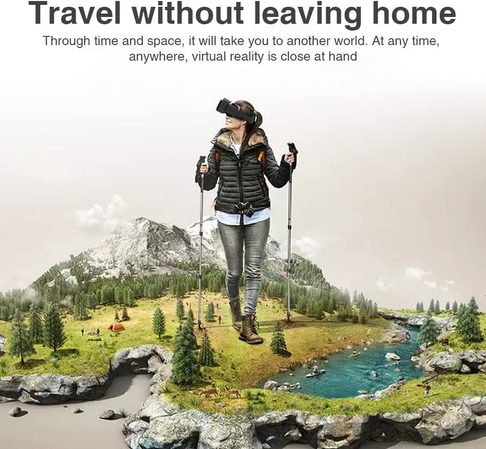 Virtual Reality VR Headset 3D Glasses,Support 4.7-7 Inch Version Virtual Reality