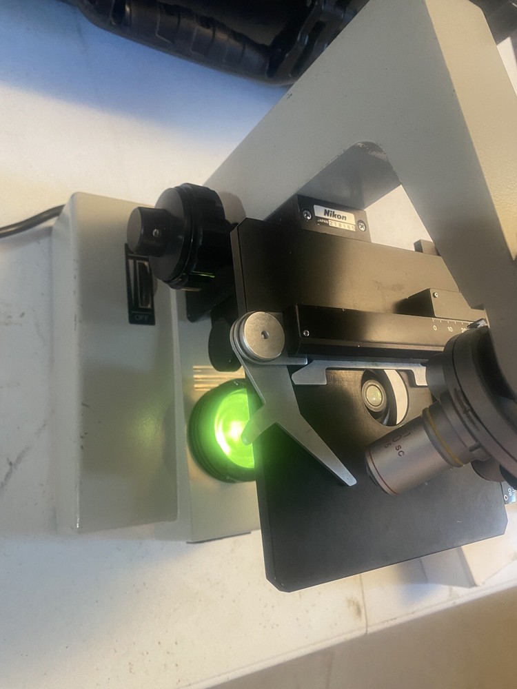 Nikon Model SC Binocular Compound Microscope - Lab Grade - Japan - Hard Case