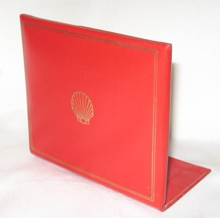 Shell Oil Leather Bookend