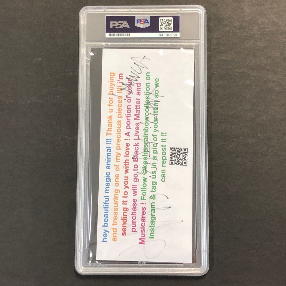 Kesha Signed Cut PSA/DNA Slabbed Autographed