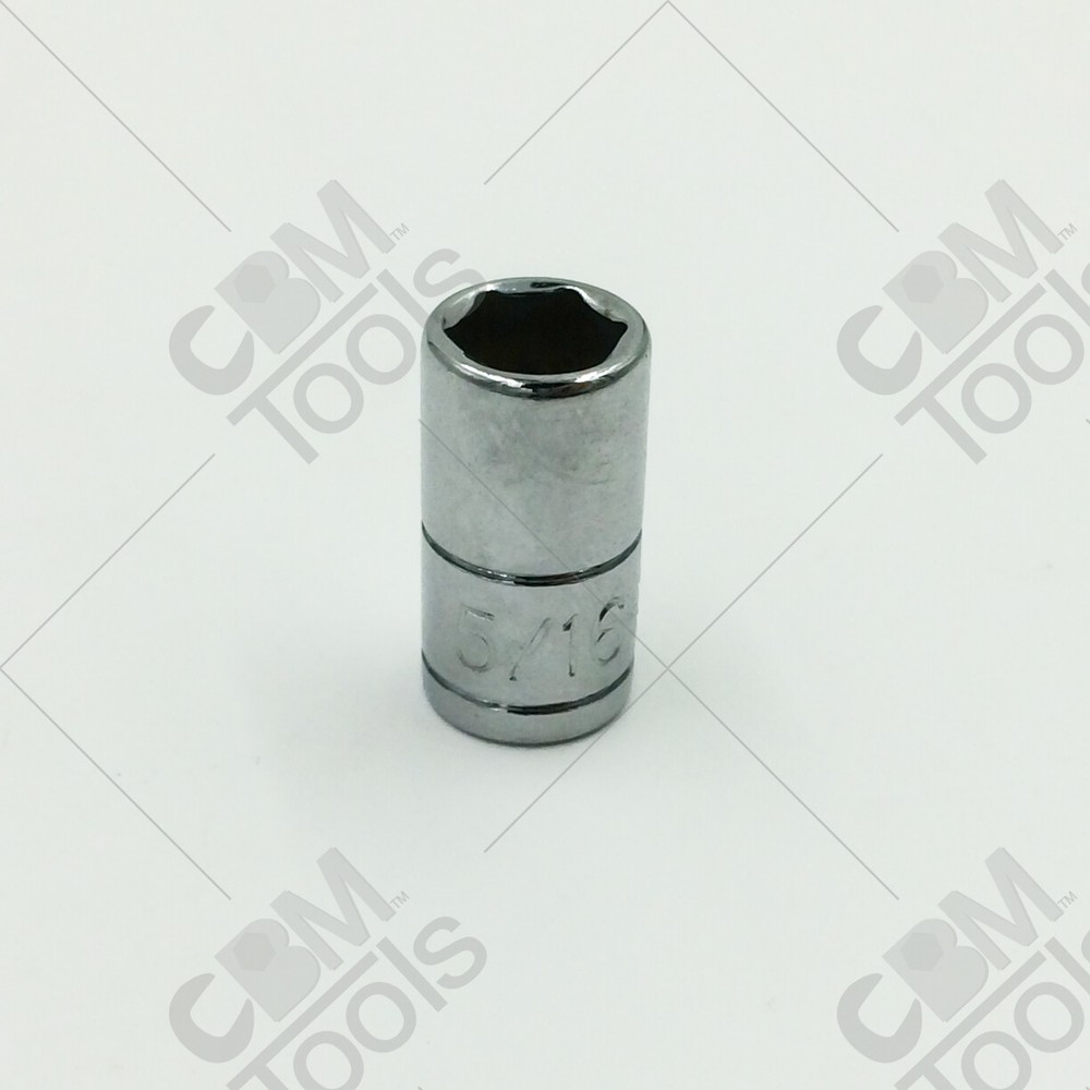 SK Hand Tools 40910 1/4" Dr. 5/16" 6pt Fractional Standard Chrome Socket