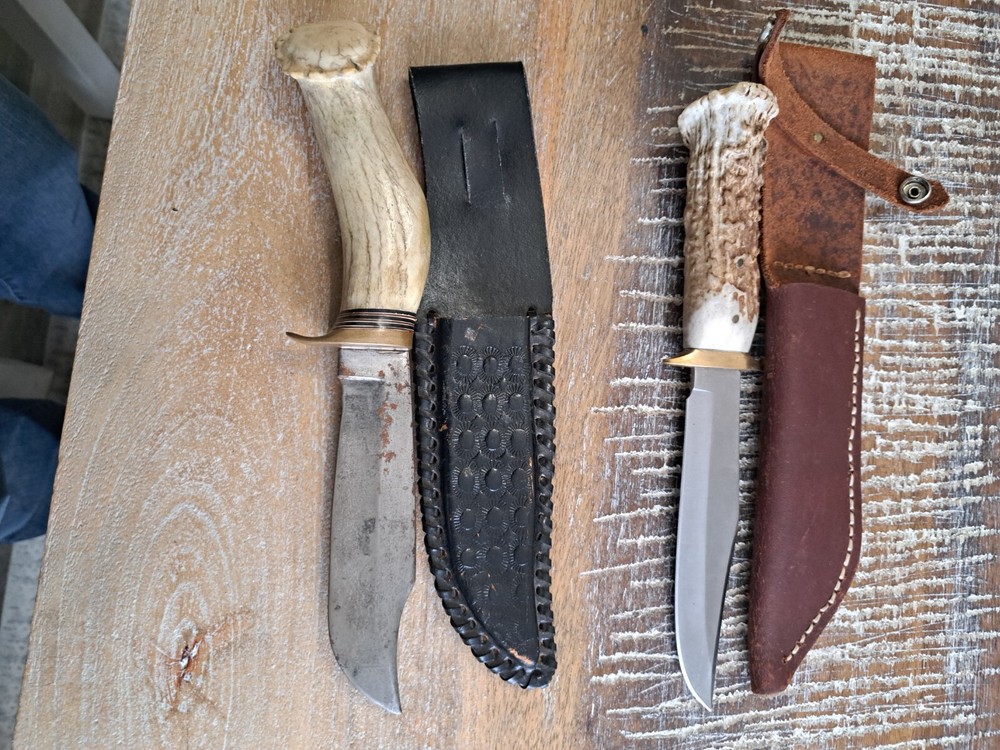 knife set antler handle