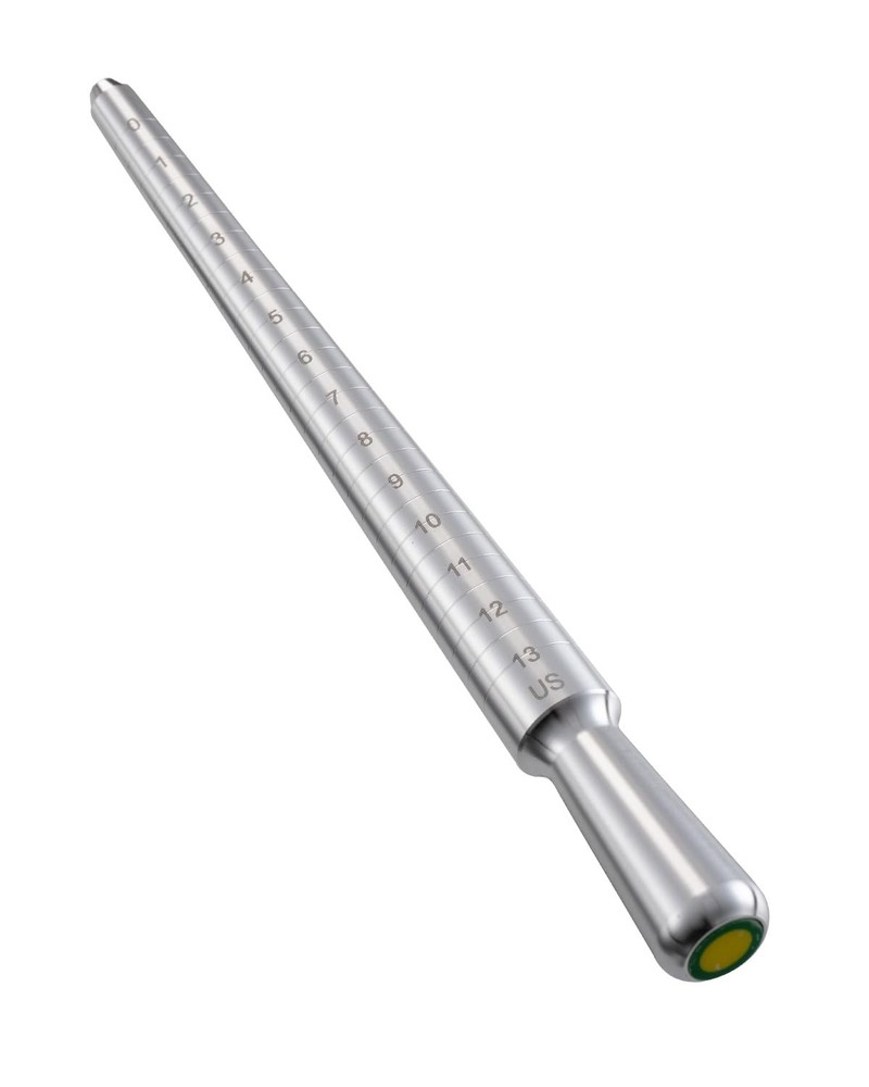 Meowoo Ring Sizer Mandrel, Solid Aluminum Mandrel for Measurer and black