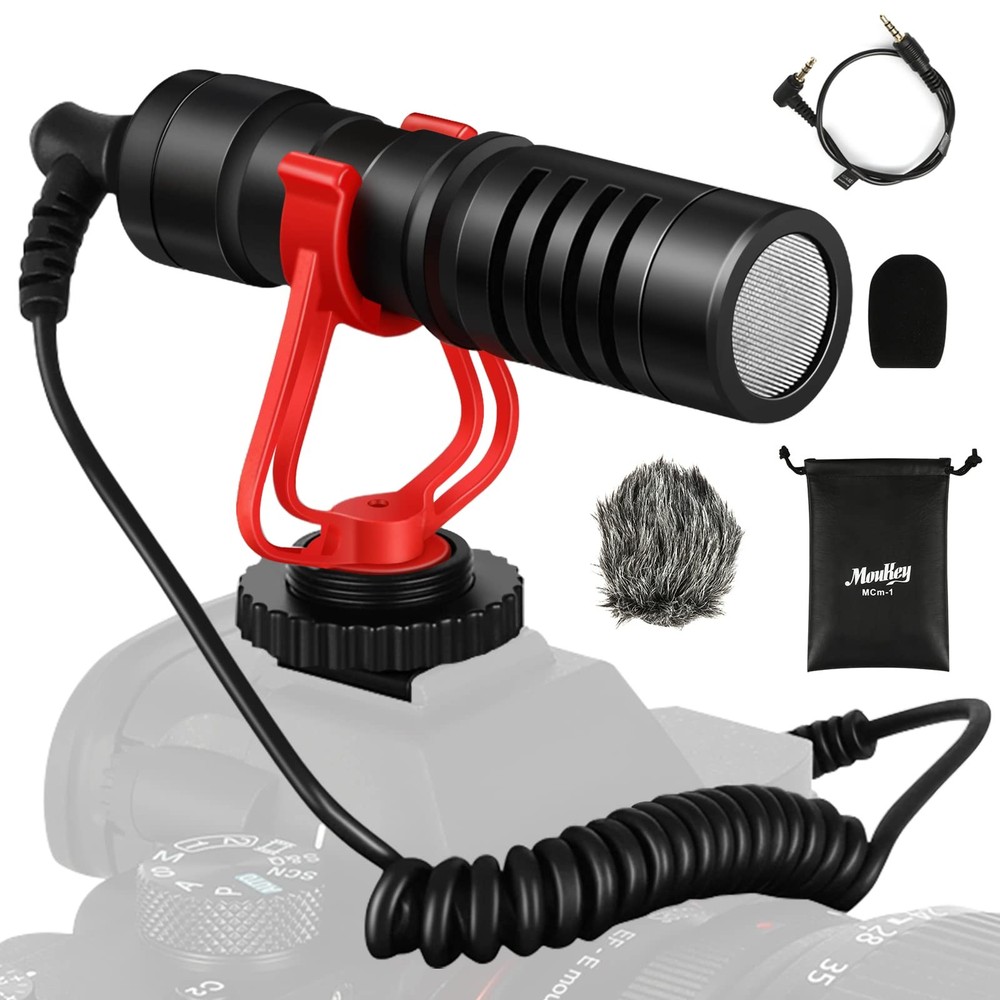 MCM-1 Microphone, Video Mic with Shock Mount and Windshield, Professional Vlo...