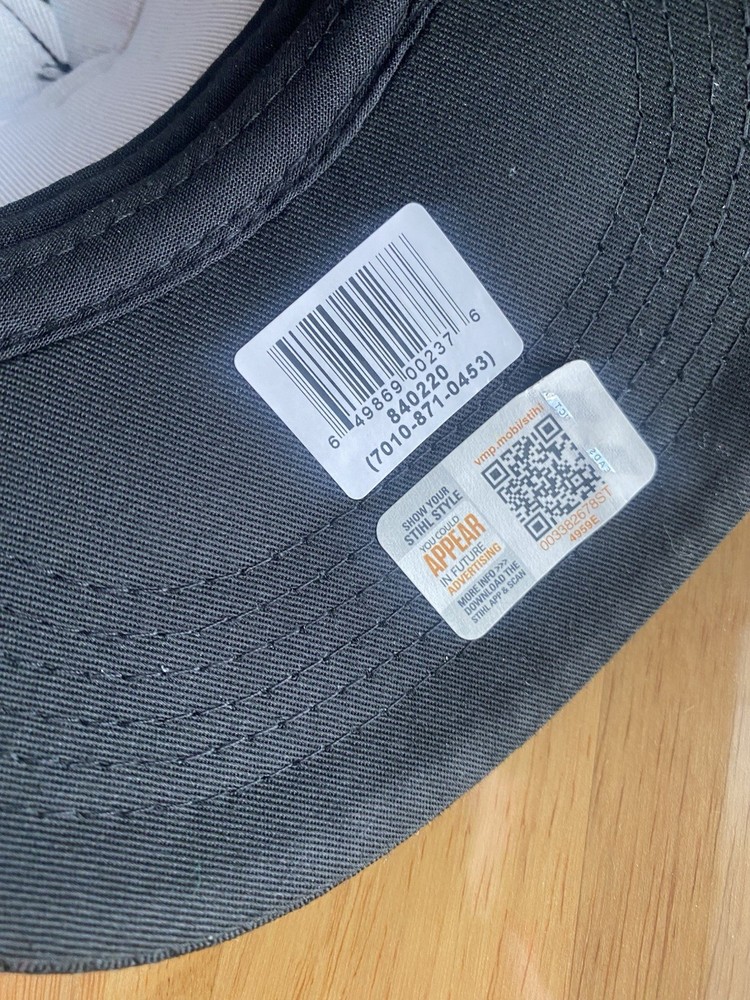 Stihl Chainsaw Vintage Patch Hat Mesh Snapback Trucker Cap Never Worn Black