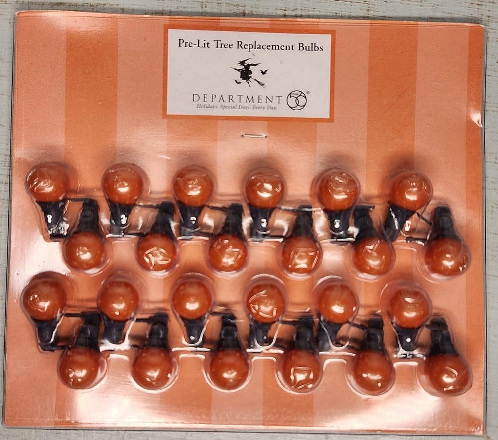MIXED Vintage DEPT 56 REPLACEMENT BULBS ORANGE CLEAR TESTED 14