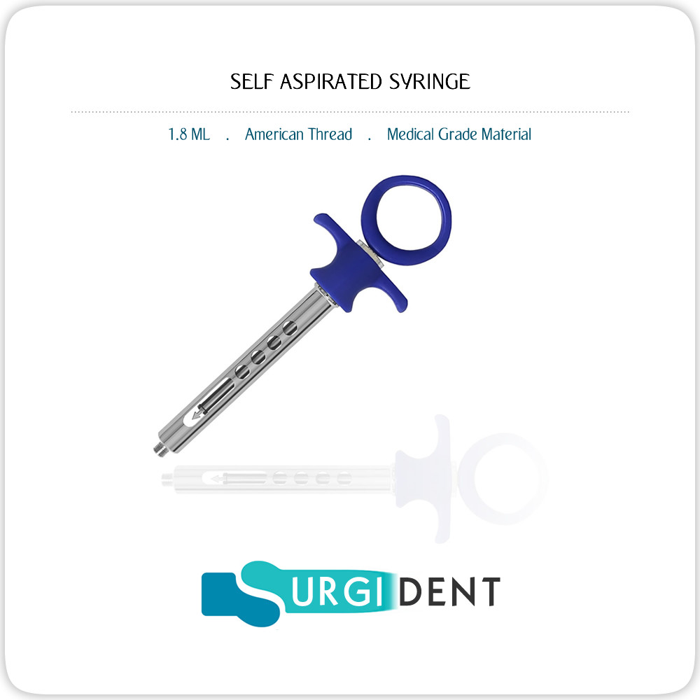 SELF ASPIRATING SYRINGE 1.8 ML AUTO PASSIVE "AMERICAN THREAD"