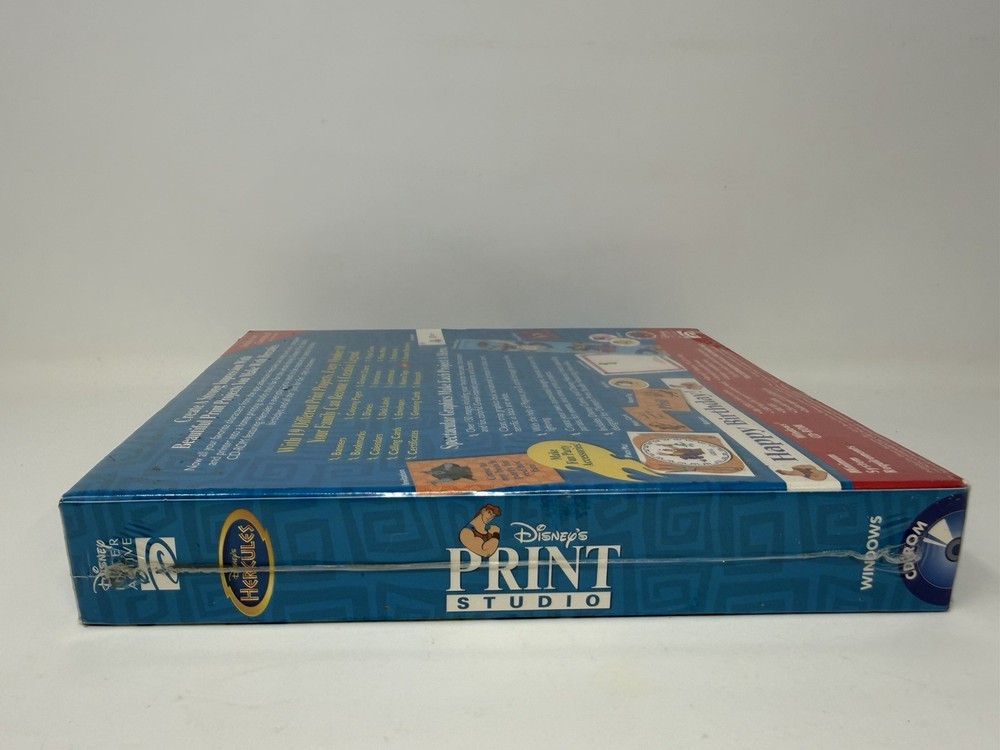 Disney's Print Studio Hercules CD ROM Software Windows 95 Create Banners Diaries