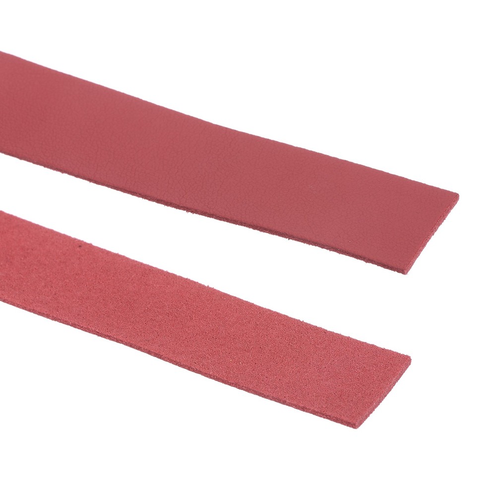 Leather Straps Strip Belt 2cm(0.8" Width) Leather Strips Bright Red