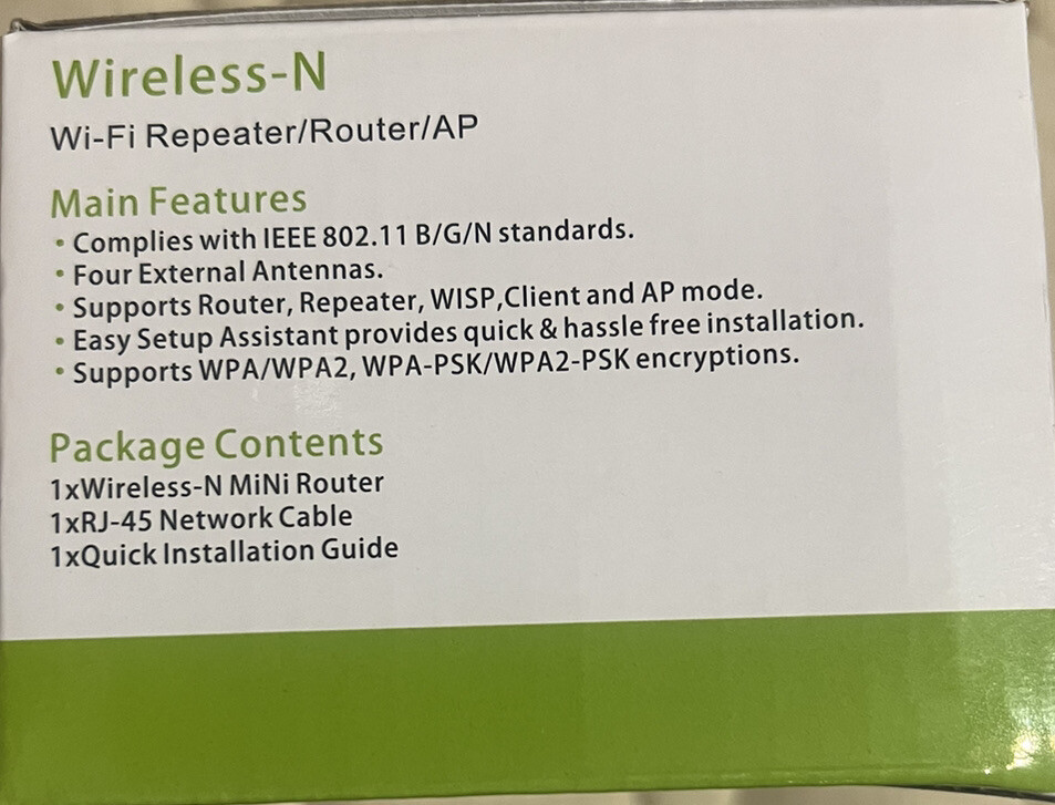 Wireless Repeater/Router/AP