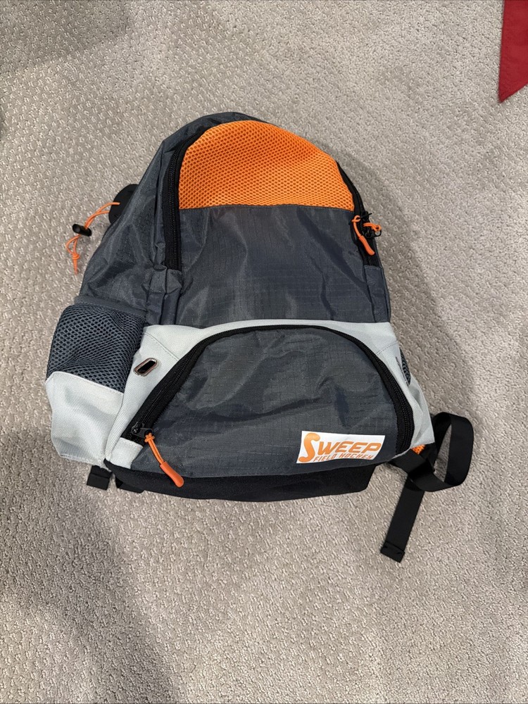 Field Hockey Backpack Orange, Black and Grey