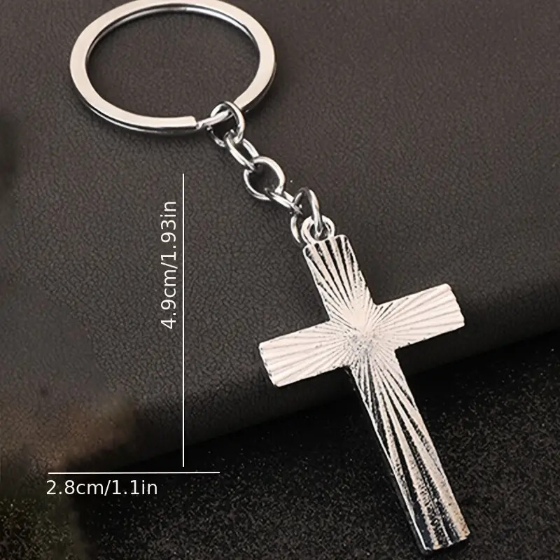 Simple Cross Keychain Gold Or Silver