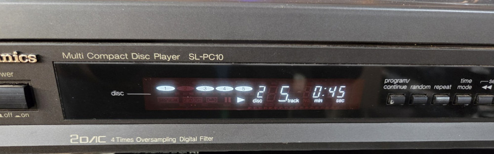 Technic SL-PC10 Multi Compact Disc Player - 5 Disc Changer Works Sounds Great 🔥