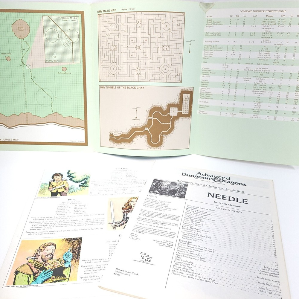 AD&D Needle Adventure Module I11 - 9187 TSR 1987 Complete Original