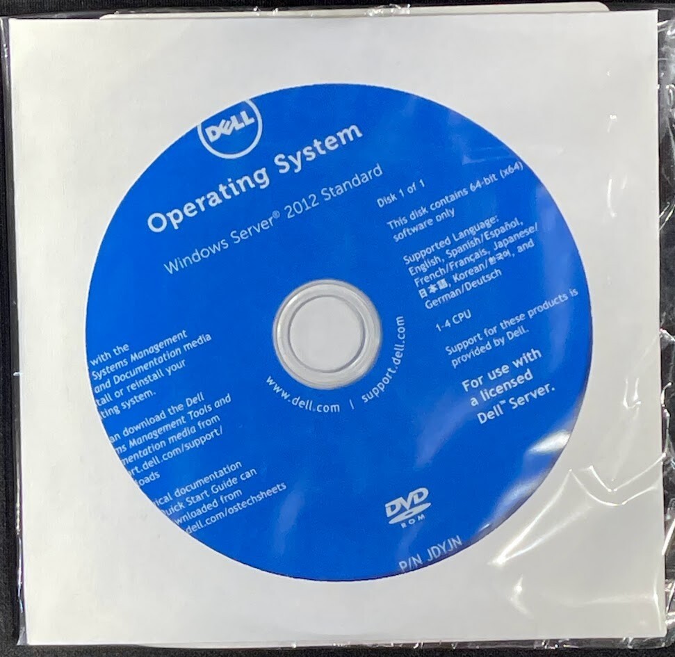 Dell Windows Server 2012 Standard Downgrade Edition Software DVD / DC37W