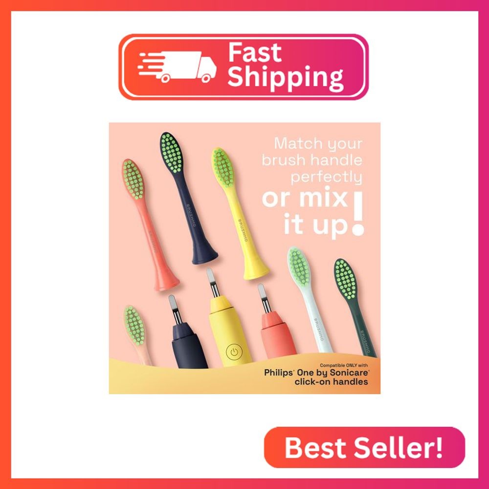 Brushmo Replacement Toothbrush Heads, Compatible with Philips One for Sonicare E