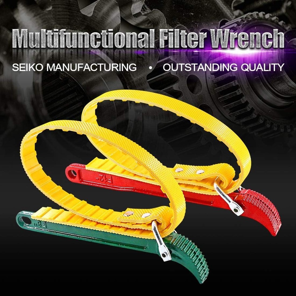 Bright Color 2-Pack Adjustable Strap Wrenches: 12" & 7.8" for Home Projects